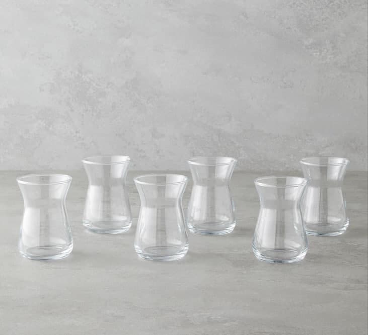 Velin Cam 6'lı Çay Bardağı